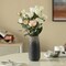 Uniquewise Contemporary Black Table Vase with Dripping Crystal Look and Scalloped Opening Design, 8 Inch QI004358.M - alternate 6